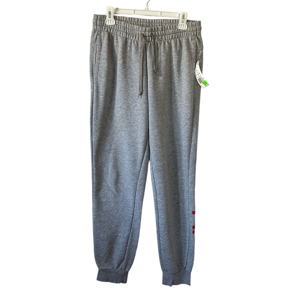 Adidas Light Gray Tie Waist With Pockets Sweatpants